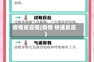 疫情反应慢(疫情 快速反应)