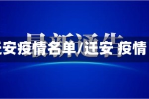 迁安疫情名单/迁安 疫情