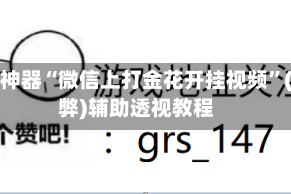 辅助神器“微信上打金花开挂视频”(作弊)辅助透视教程