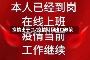 疫情出于口/疫情期间出口政策