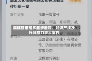 美比较高法院正审理多起涉能源、知识产权及行政权力重大案件