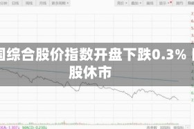 韩国综合股价指数开盘下跌0.3% 日股休市