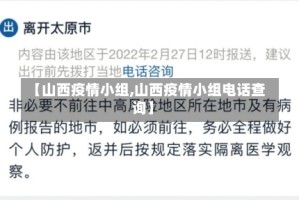 【山西疫情小组,山西疫情小组电话查询】