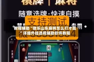 教程辅助“微乐山东麻将怎么打才赢”详细外挂透视辅助软件教程