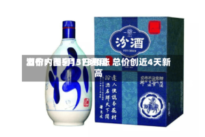 酒价内参5月3日费用发布：国窖1573领涨 总价创近4天新高