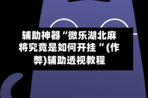 辅助神器“微乐湖北麻将究竟是如何开挂 ”(作弊)辅助透视教程