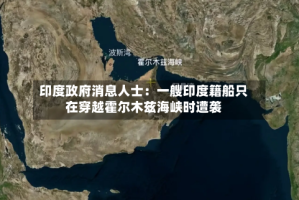 印度政府消息人士：一艘印度籍船只在穿越霍尔木兹海峡时遭袭