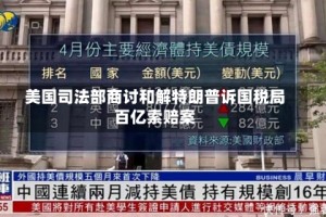美国司法部商讨和解特朗普诉国税局百亿索赔案
