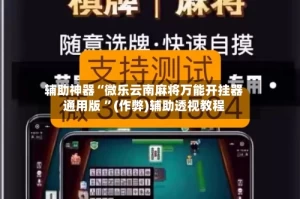 辅助神器“微乐云南麻将万能开挂器通用版 ”(作弊)辅助透视教程