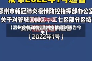 【温州疫情详情,温州疫情最新通告今天】