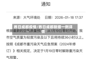 昨日成都疫情/昨日成都新增一例详情