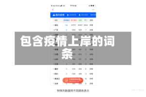 包含疫情上岸的词条