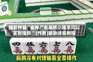 辅助神器“雀神广东麻将小程序可以买到挂吗 ”(作弊)辅助透视教程