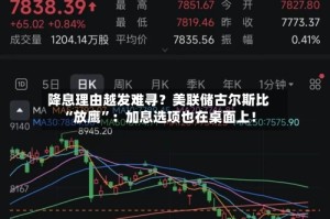 降息理由越发难寻？美联储古尔斯比“放鹰”：加息选项也在桌面上！