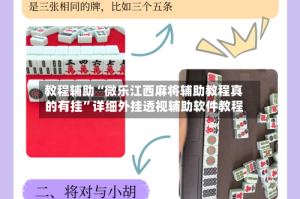 教程辅助“微乐江西麻将辅助教程真的有挂”详细外挂透视辅助软件教程