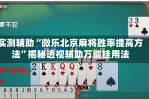 实测辅助“微乐北京麻将胜率提高方法”揭秘透视辅助万能挂用法