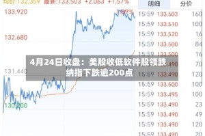 4月24日收盘：美股收低软件股领跌 纳指下跌逾200点