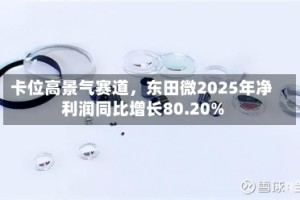 卡位高景气赛道，东田微2025年净利润同比增长80.20%