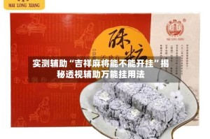 实测辅助“吉祥麻将能不能开挂”揭秘透视辅助万能挂用法