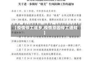 【疫情停工返乡,疫情原因停工通知】