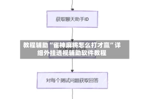 教程辅助“雀神麻将怎么打才赢”详细外挂透视辅助软件教程