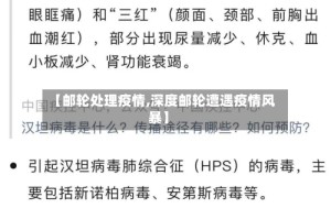 【邮轮处理疫情,深度邮轮遭遇疫情风暴】