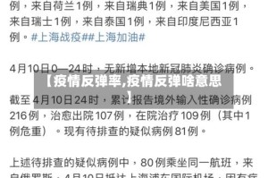 【疫情反弹率,疫情反弹啥意思】
