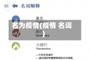 名为疫情(疫情 名词)