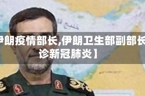 【伊朗疫情部长,伊朗卫生部副部长确诊新冠肺炎】