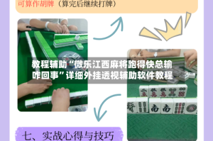 教程辅助“微乐江西麻将跑得快总输咋回事”详细外挂透视辅助软件教程