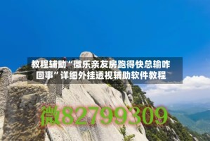 教程辅助“微乐亲友房跑得快总输咋回事”详细外挂透视辅助软件教程