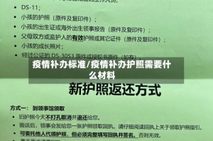 疫情补办标准/疫情补办护照需要什么材料