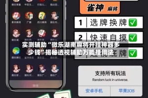实测辅助“微乐湖南麻将开挂神器多少钱”揭秘透视辅助万能挂用法