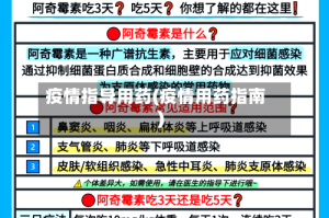 疫情指导用药(疫情用药指南)