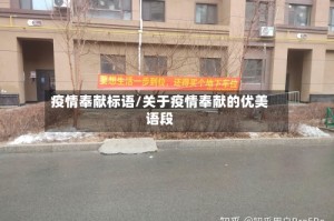 疫情奉献标语/关于疫情奉献的优美语段