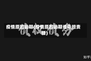 疫情原因逾期(疫情原因逾期谁承担责任)