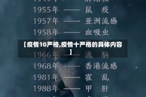 【疫情10严格,疫情十严格的具体内容】