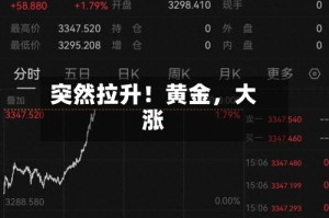 突然拉升！黄金，大涨