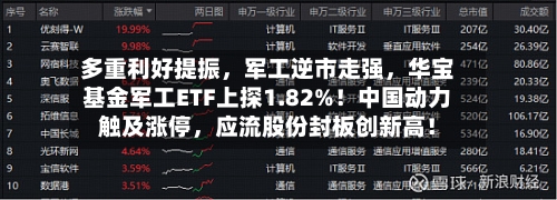 多重利好提振，军工逆市走强	，华宝基金军工ETF上探1.82%！中国动力触及涨停，应流股份封板创新高！-第3张图片
