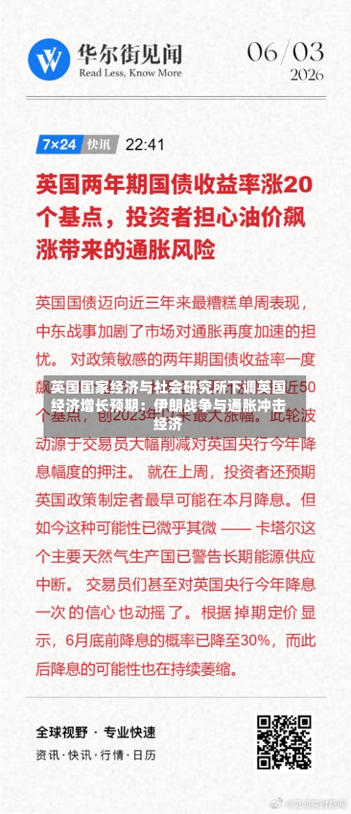 英国国家经济与社会研究所下调英国经济增长预期：伊朗战争与通胀冲击经济-第1张图片