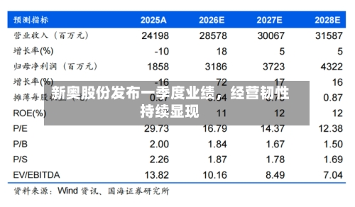 新奥股份发布一季度业绩，经营韧性持续显现-第2张图片
