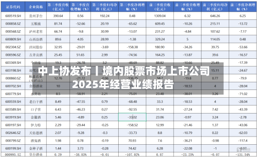 中上协发布丨境内股票市场上市公司2025年经营业绩报告-第3张图片