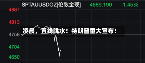 凌晨，直线跳水！特朗普重大宣布！-第1张图片