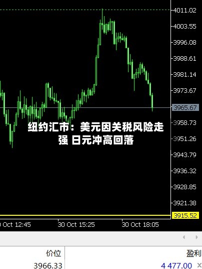 纽约汇市：美元因关税风险走强 日元冲高回落-第2张图片