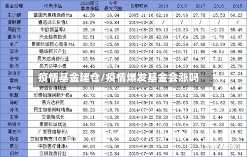 疫情基金建仓/疫情爆发基金会涨吗-第1张图片