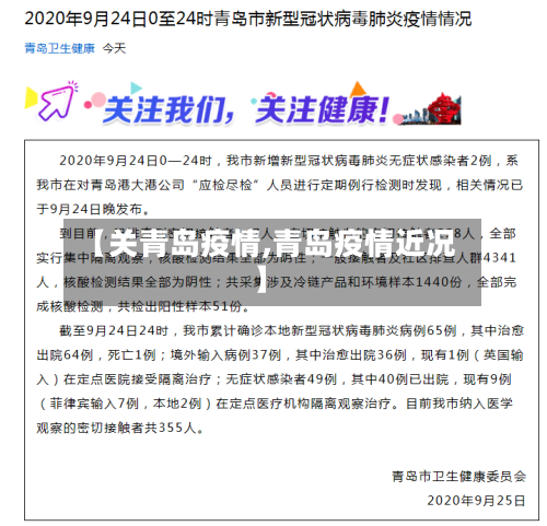 【关青岛疫情,青岛疫情近况】-第1张图片