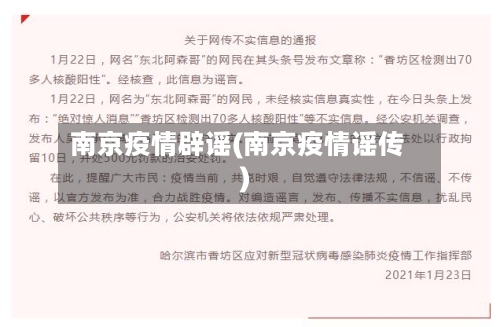 南京疫情辟谣(南京疫情谣传)-第2张图片