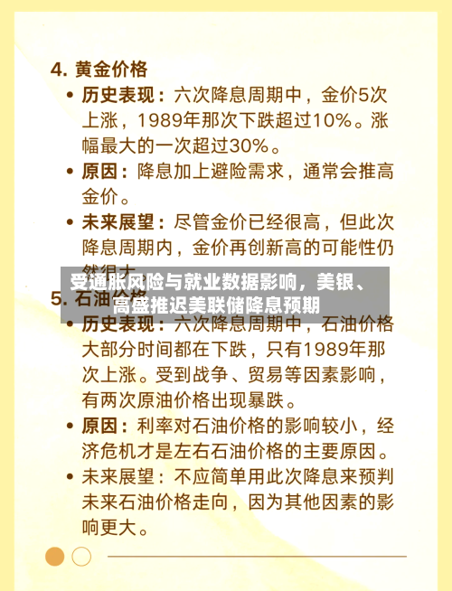 受通胀风险与就业数据影响，美银、高盛推迟美联储降息预期-第2张图片