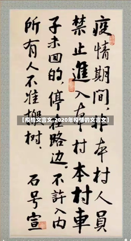 【疫情文言文,2020年疫情的文言文】-第2张图片