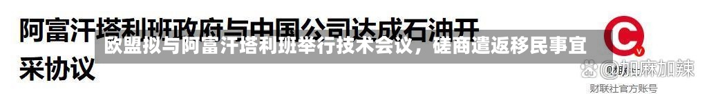 欧盟拟与阿富汗塔利班举行技术会议	，磋商遣返移民事宜-第1张图片